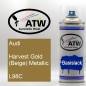 Preview: Audi, Harvest Gold (Beige) Metallic, L98C: 400ml Sprühdose, von ATW Autoteile West.